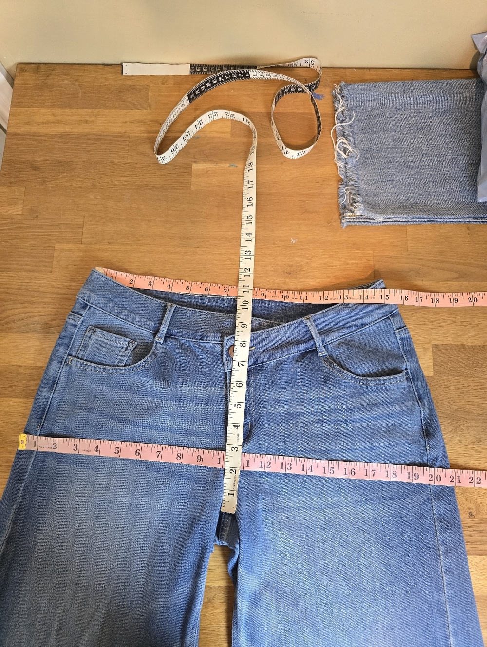 Halara Flex Asymmetric Low Rise Baggy Wide Leg Washed Casual Jean M Tall (8-10) - Picture 10 of 13